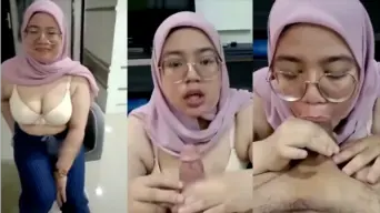 Cewe Berhijab Ngecap Batang Om-om Sampe Viral