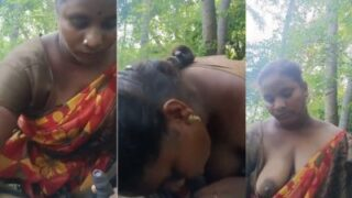 Desi Tamil Cewek Ngasih Blowjob India Di Tengah Hutan Panas.